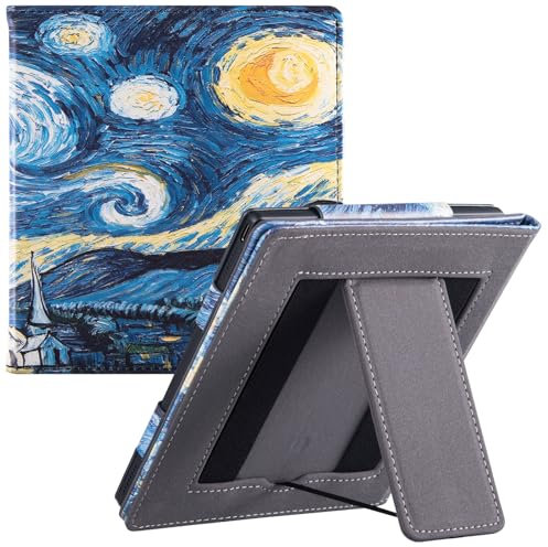 BOZHUORUI Schutzhülle für 7 Zoll Onyx Boox Tablet Go Color 7 (Gen I/II, 2024/2025) & Boox Page, integrierter Ständer und Handschlaufe, mit Sleep/Wake, PU-Leder-Schutzhülle für Boox Go 7 B/W