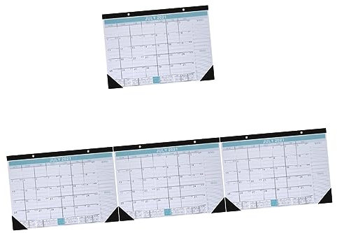 VILLCASE 4stücke Wandkalender Für Zuhause Und Büro Klassischer Englischer Terminplaner Mit Notizfeldern Für Tägliche Planung Und Organisation Stilvollem Hängend