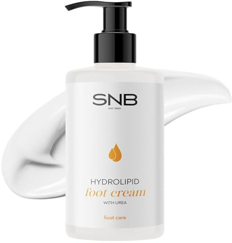SNB Professional Hydrolipid-Fußcreme 250ml mit 8% Urea und Glycerin | 85% der zugesetzten Inhaltsstoffe sind natürlichen Ursprungs | Fußpflege | Für sehr trockene und rissige Haut