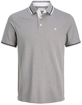 Jack & Jones Jjepaulos Polo SS Noos pour Homme, Ultimate Grey, XS