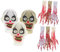 Cabilock 1 Set Geisterhände Und Geisterkopf Dekoration Gefälschte Körperteile Halloween Kleine Terrarienfigur Spukhaus Dekoration Hand Halloween Künstliche Hände Tragbar