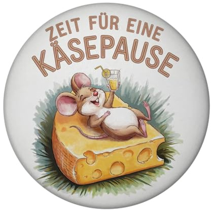 Fröhliche Maus auf Käse Magnet mit Flaschenöffner - Käsepause lustiger Magnet mit Flaschenöffner für Küche oder Büro