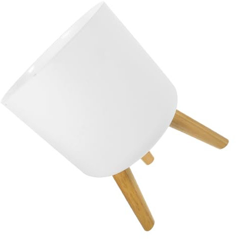 Abaodam Maceta Moderna con Soporte De Madera para Interior Y Exterior para Hogar Oficina Y Jardín Decorativa Y Práctica Grande Diseño Elegante Y Duradero