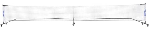 Vollint Regulation Size 22ft Wheeled Pickleball Net - Portable Steel Frame Thick Net with Wheels, Bungee Cords & Carry Bag - Easy To Set Up, Ideal for Training & Competitive Play