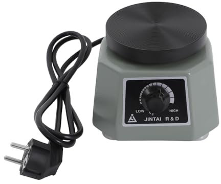 100W Elektrisch Gipsrüttler Rüttelplatte, 4 Zoll Einstellbares Dental Oszillator, Runder Dentalrüttler Rüttler Vibrator