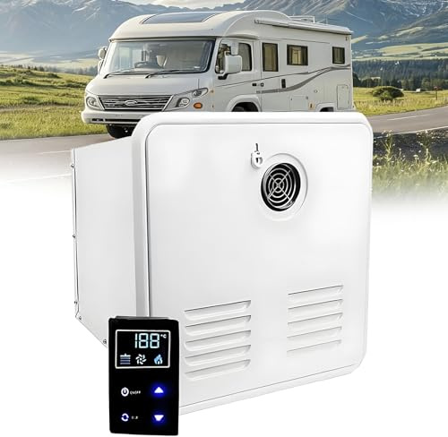 aromaoveite Durchlauferhitzer Für Wohnmobile | 55.000 Btu Wohnmobil-Warmwasserbereiter Mit 15x15-Zoll-Tür, 12 V Gleichstrom, Edelstahlbrenner Und Smart Panel Für Alle Wohnmobile/Camper White