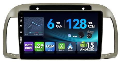 MSD 6G+128G Octa-Core - 9 Pulgada Autoradio Pour Nissan March Micra K12 (2002-2010) | Android 15 GPS Navi Radio | CarPlay Android Auto Dab 4G Dual-Band WLAN Volante DSP | Cámara Mic | 2 DIN