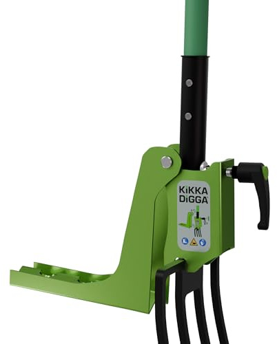 KiKKA DiGGA Portable Digging Attachment for Garden Forks & Spades – Reduces Back Strain