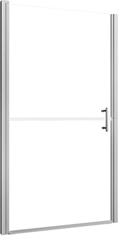 Generic Duschtür – Trennwand aus Gehärtetem Glas, mit Verstellbarem Aluminiumrahmen, Transparentes Chrom, Elegantes Badezimmerzubehör (transparent 81 X 195 cm) (Mattiert)