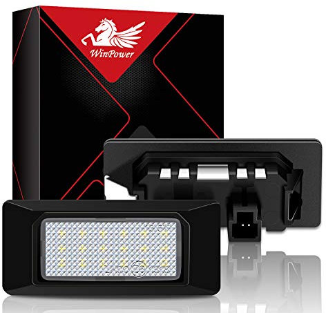 WinPower Kennzeichenbeleuchtung Nummernschildbeleuchtung 6000K Weiß Kein Fehler 18 SMD für A1 S1 A3 S3 8P A4 S4 B5 B6 B7 B8 RS4 A5 S5 A6 S6 C5 C6 RS6 A8 S8 D2 D3 D4 Q5 Q7 TT 8N 8J R8, 2 Stücke