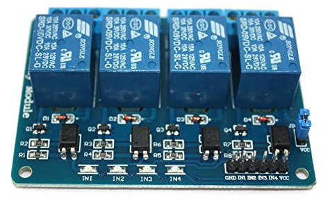 4-Kanal-Relais-Modul, 5V Relay-Module mit Optokoppler, Status-LEDs für Arduino und Raspberry Pi