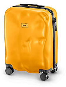 CRASH BAGGAGE - ICON CABIN, Hartpolycarbonat Koffer, Handgepäck, Trolley Abmessungen 55 x 40 x 22 cm, Fassungsvermögen 35 Liter, Farbe Gelb