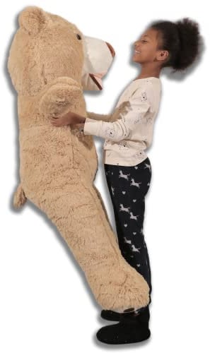 bananair Riesen Teddybär XXL, 100 bis 340 cm - Kuschelig und Flauschig, Versicherte Umarmungen - XXL Kuscheltier, Geburtstage, Zimmerdekoration (Beige, 130 cm)