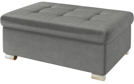 Mirjan24 Hocker Niko groß Sitzhocker Polsterhocker Sitzbank Fußbank Pouf Farbauswahl (Magic Velvet 2217)