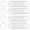 TOAOB 100pcs Wine Glass Charm Rings 35mm Silver Tone Earring Beading Hoop for DIY Jewellery Wine Glass Markers
