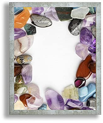 Bilderrahmen Opal X | 50x70 cm | Metalloptik Old Iron | Antireflex Kunstglas | Poster Puzzle Diamond Painting Drucke