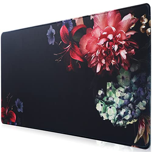 Hosimoln Gaming-Mausmatte, Large Mouse Pad Größe 70x30CM Dicke3MM, Premium-strukturiertes rutschfestes und wasserdichtes Computer-Mousepad mit genähten Kanten für Gaming/Office/Home-70x30 Hua