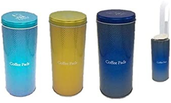 3X Kaffeepaddose - Kaffeedose für Kaffeepads - Aufbewahrungsbehälter für Kaffeepads