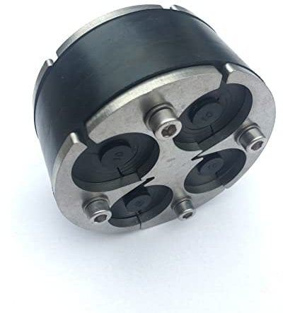Ritzer by Hauff Ringraumdichtung DN100, geteilt, Ø 99–103 mm, für 4 Kabel 8–30 mm, mit Zwiebelring-System & Blindstopfen, gas- und wasserdicht, Mauerdurchführung, 100 mm