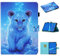 Rosbtib Custodia per Lenovo Tab M10 Plus 3rd Gen 10.6 Pollice 2022 TB-125FU, PU Pelle Flip Cover con Funzione Stand Slot per Schede Cover M10 Plus 3rd 10.6 - Cucciolo di leone blu