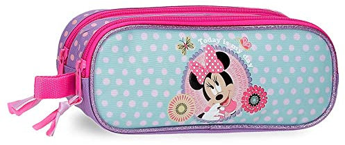 Disney Minnie Today is my Day Estuche Doble Morado 23x9x7 cms Poliéster