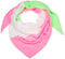 styleBREAKER Damen Musselin Dreieckstuch 3-farbig | Pastell Schal aus Baumwolle für Frühling & Sommer | Leichtes Dreieckstuch aus Musselin Stoff | Made in Italy, Farbe:Neonpink-Neongrün-Weiß