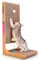 Rascador para Gatos Largo 75 cm, Almohadilla de Agarre, Tablero de Agarre de Muebles, Juguete de Cartón con Catnip