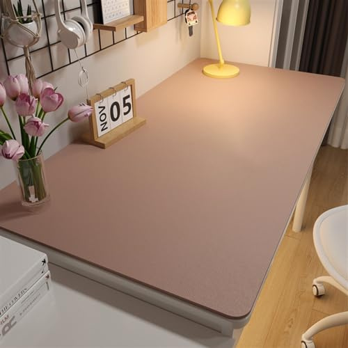 LIVEINU Schreibtischunterlage, PU-Leder-Schreibtischmatte, Multifunktionales Office Mousepad Laptop Schreibunterlage, Tisch-Schutz Unterlage für Büro Zuhause, Rosa, 60x100cm
