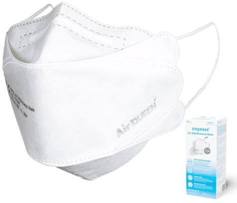 Siegmund 20x Air QUEEN Breeze Mask - Qualität vom TÜV Rheinland zertifiziert - FFP2 Atemschutzmaske in hygienischer Einzelverpackung - Bestens für Brillenträger/innen geeignet