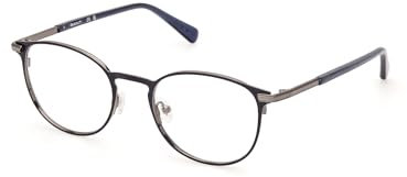 GANT Brillengestell (Model GA50009) für Herren, Rund, gefertigt aus Metall (inklusive Brillenetui)