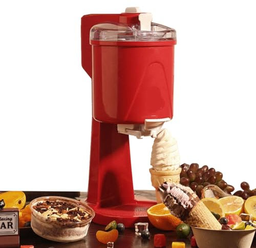 Tragbare Mini-Softeismaschinen, 1000-ml-Softeismaschine, Haushalts-Obst-Softeismaschine, einfache Reinigung, Joghurt-Sorbet-Eiscreme-Werkzeug for Zuhause, Bar, Café