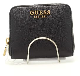 GUESS Malva SLG Damen-Handtasche, mit Reißverschluss, Schwarz, Schwarz, One Size, Malva SLG Small Zip Around