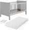 VitaliSpa Babybett Ajaton, Stubenbett, Weiß, 144.4 x 83 cm mit Matratze