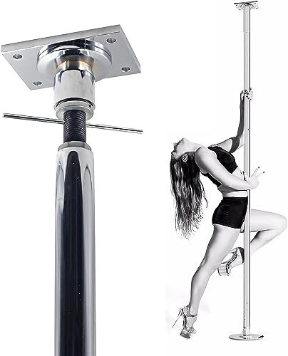 2,24 M – 3,8 M Hohe Tanzstange Mit Werkzeug, 45 Mm Abnehmbares, Drehbares Statisches Tanzstangen-Set, Für Fitnessübungen, Tanzstange, Tragkraft 200 Kg(320cm-360CM/10.5ft-11.8ft)