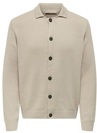 Only & Sons Men's Onsjacob Reg Ls Cardigan Knit Onsjacob Reg Ls Cardigan Knit (Pack of 1)