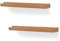 NIUBEST Lot de 2 supports muraux pour disques vinyles - Étagères de rangement vintage pour disques, CD, livres et œuvres d'art - Rangement vintage pour la maison (couleur bois)