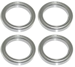 4x Kugellager 20x27x4 mm - 6704 ZZ Radial Rillenkugellager Wälzlager rcbay Chromstahl beidseitig gedichtet für 20mm Welle