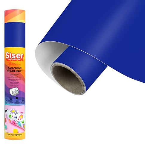 Siser EasyPSV Starling - Cobalt 150 x 30 cm Permanent klebendes Vinyl, zur Personalisierung von Gegenständen und harten Oberflächen, Cutter-Plotter-kompatibel, spülmaschinenfest