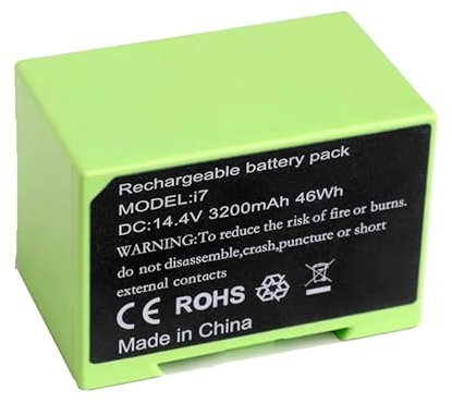14,4 V 3 200 mAh Cleaner Batterie ABL-D1 pour IRobot Roomba I Series I7 I7+ I8 E5 7150 7550 E5150 E5152 4624864 ABL-D1