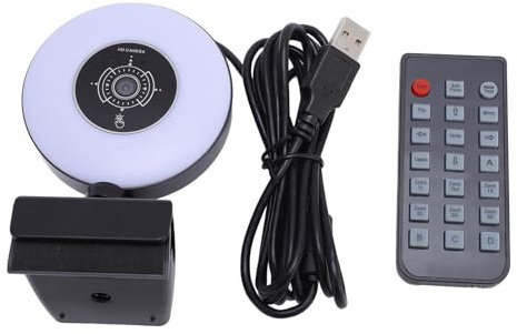 Fyearfly Webcam 4K con luz, 1080P USB Streaming Camera con Micrófono et Control remoto Webcam AutoFocus para Gaming PC Laptop Desktop