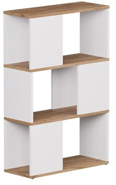 Vicco Raumteiler Eneos, Weiß/Goldkraft Eiche, 60 x 94 cm