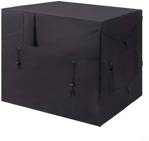 HomeVortex 210D Oxford Pool Heat Pump Cover Outdoor Equipment Protective Shield With Drawstring Ventilation Design Waterproof Fit