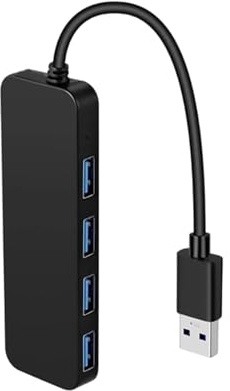 USB Hub 3.0– 4 Port USB Adapter Hub Splitter with 5Gbps Data Transfer | Portable Mini Multiport Expander for Mouse, Keyboard, Flash Drive, U Disk, Printer, Laptop, Desktop, PC, PS5 and More