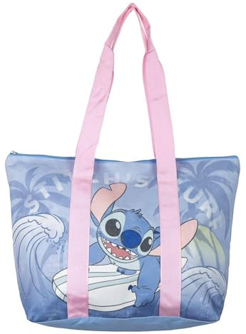 Disney Strandtasche für Damen und Mädchen, Netztasche, groß, transparent, Disney, halbtransparent, leicht und geräumig, für Strand, Sommer-Pisicna