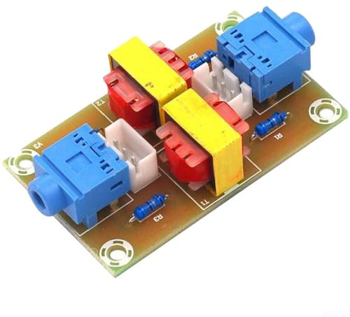 Hoppipola 2PCS Audio Isolator Module Transformer - Noise Reduction Audio Isolation Module for Audio System & DIY Electronic Projects(1.0)