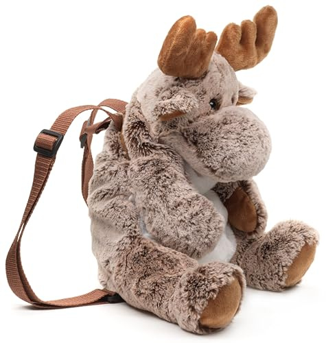 Uni-Toys - Rucksack aus Plüsch (Elch) - 40 cm (Höhe) - Plüschtier, Kuscheltier