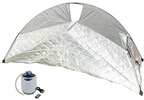 CHI-Enterprise - Dampfsauna - liegende Ausführung | Liege-Sauna mit drahtloser Fernbedienung und elektr. geregeltem Dampferzeuger, 2 Liter | Maße: 180x73x50cm | 1000 Watt