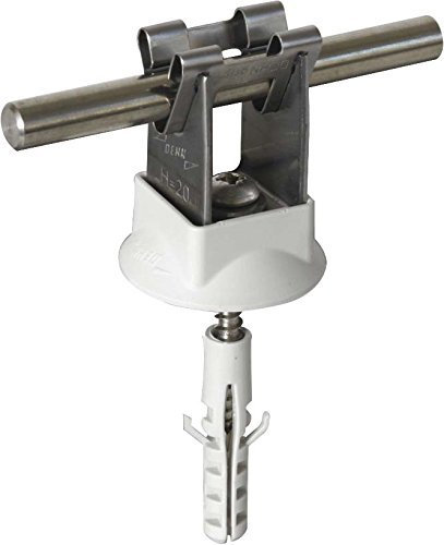 Dehn+Söhne Leitungshalter NIRO 207 109 f. Rd 8mm H 20mm Leitungshalter für Blitzschutz 4013364085800 (3 Stück Leitungshalter)