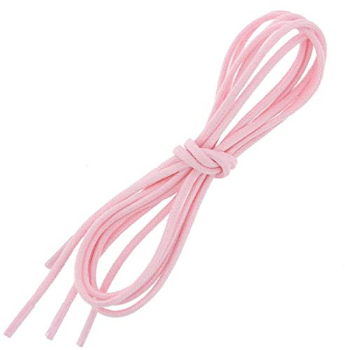 Les Lacets Français. Lacets ronds et épais. 3mm, Coton. Rose Anglais. 90cm FABRIQUE EN FRANCE