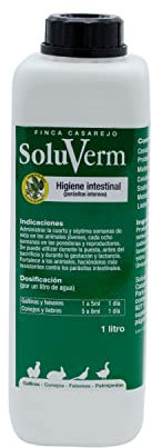 FINCA CASAREJO SoluVerm 1L - Prevención de los Vermes en Gallinas y Otras Aves de Corral - Desparasitación Interna - Solución Natural contra los Vermes